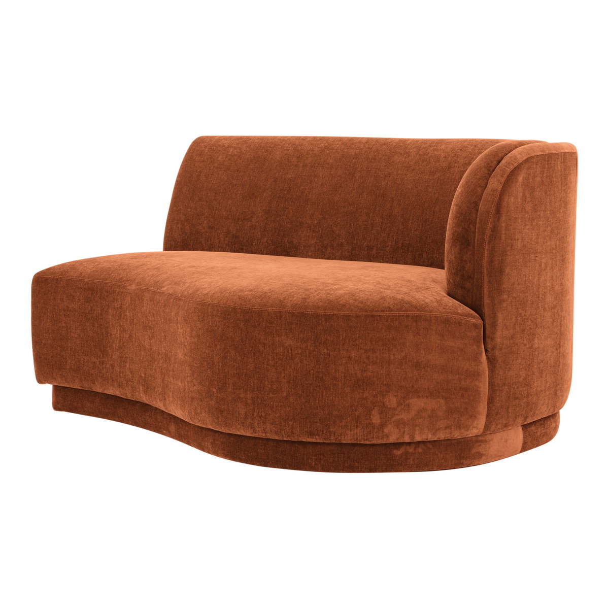Yoon Chaise Right Fired Rust, Chaise Lounges & Daybed by Moe's Home, 59.5" width x 32.25" height x 46" depth View 2