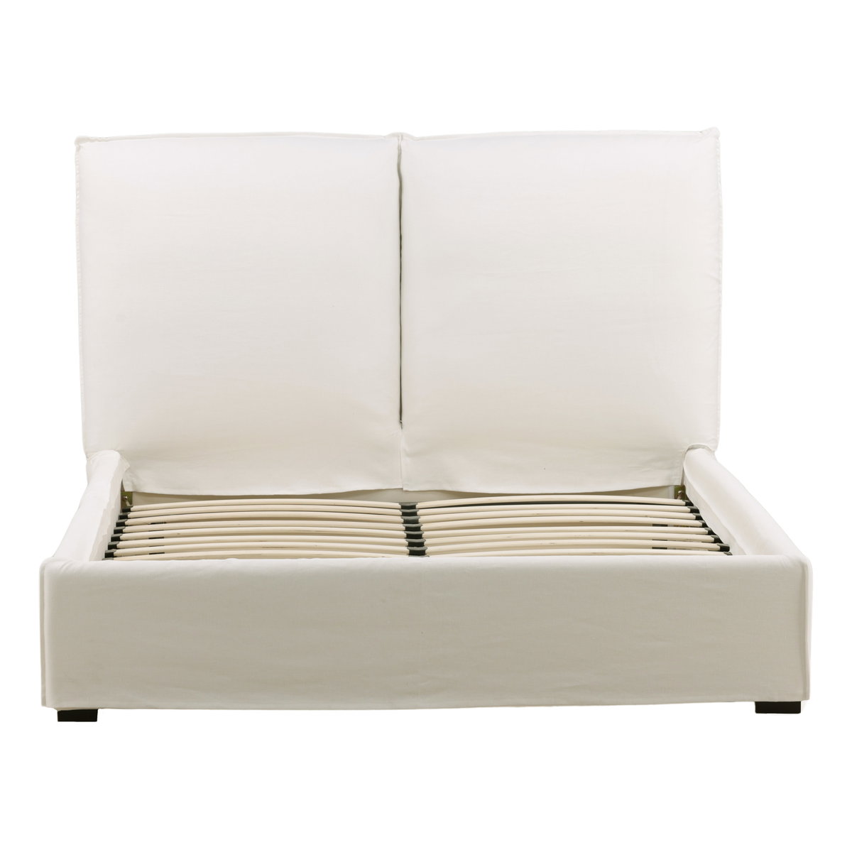 Omari Bed Queen Off White, by Dovetail, 70" width x 48" height x 91" depth View 2