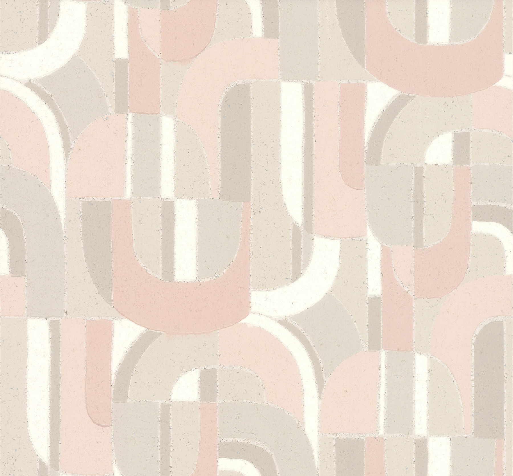 Sculpture Garden Pink & Cream Wallpaper large image 