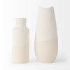 Salar  Cream Conical Crackled Ceramic Vase thumbnail 1