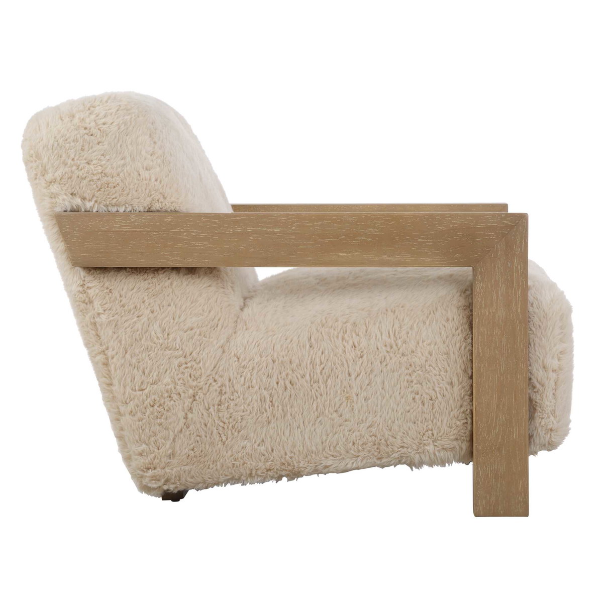 Jackson Sheepskin Accent Chair, by Uttermost, 29" width x 30" height x 36" depth View 6