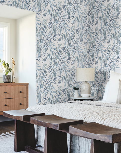 Willow Grove Sky Blue Wallpaper