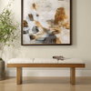 Haden White Upholstery Bench, Benche by Uttermost, 60" width x 18" height x 20.25" depth thumbnail 2
