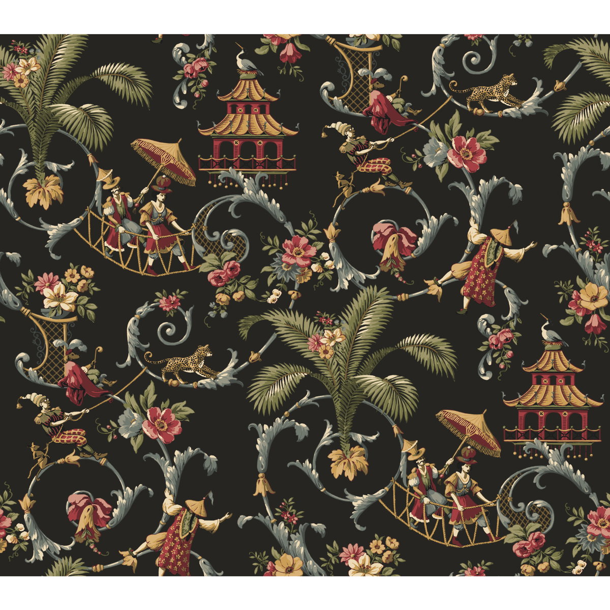 Mandarin Rose Red Wallpaper, by York Wall, 27' length x 2'3" width x 0.02" depth View 1
