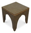 Croco Embossed Leather Stool, Ant. Green, Seating by Sarreid, 18" length x 18" width x 19.5" height thumbnail 10
