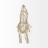 Frankie II 13L x 6W Gold Wire Framed Dog Shaped Decor, Decorative Object by Mercana, 13.39" length x 5.91" width x 12.2" height thumbnail 2