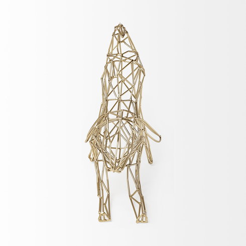 Frankie II 13L x 6W Gold Wire Framed Dog Shaped Decor
