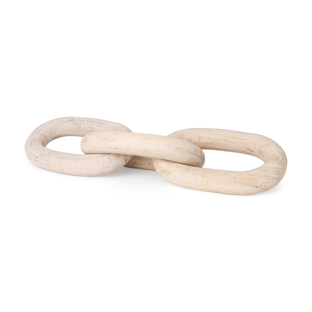 Tayla Large Blonde Wood Chain Link, Decorative Object by Mercana, 9.5" length x 2" width x 21" height View 1