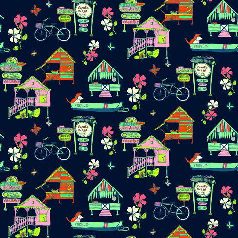 Caribbean Blue Peel & Stick Wallpaper