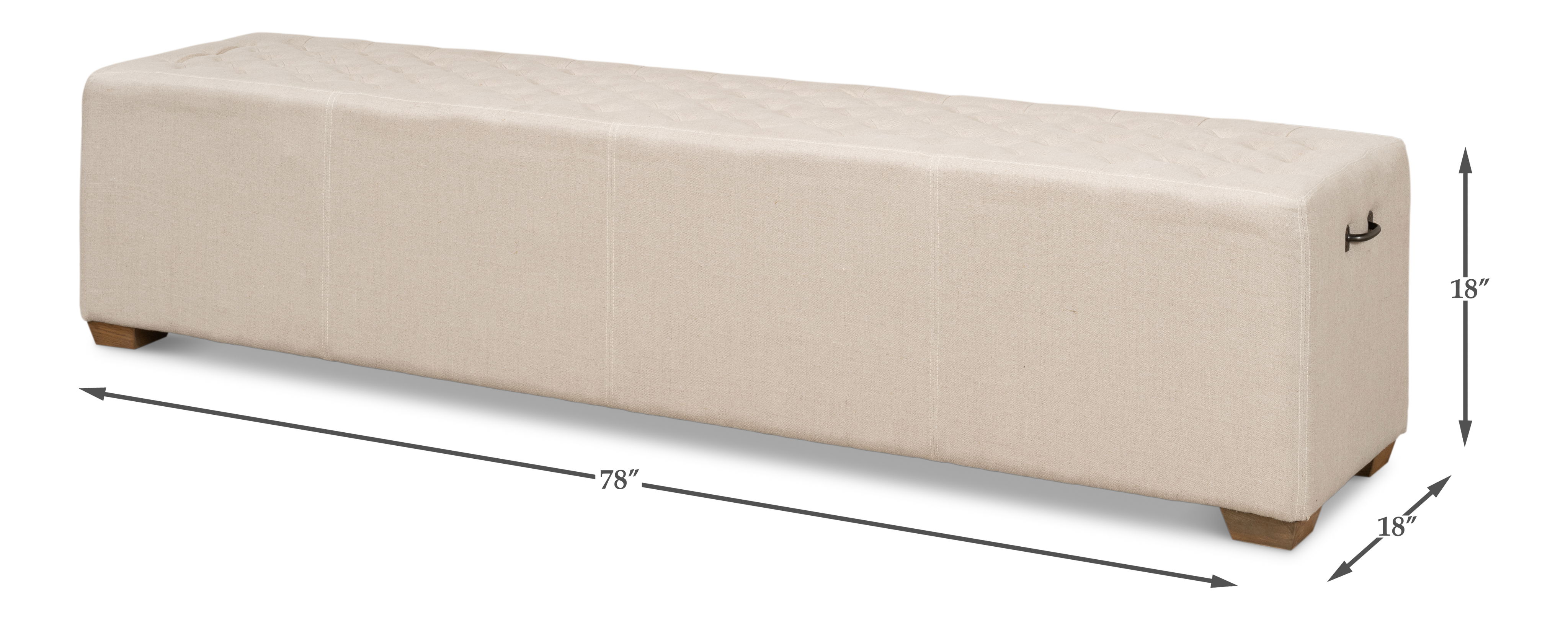 The 6 Foot Bench, Seating by Sarreid, 78" length x 18" width x 18" height View 14