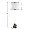 Rowland Panda Marble Buffet Lamp, Table Lamp by Uttermost, 13" width x 37" height x 13" depth thumbnail 3