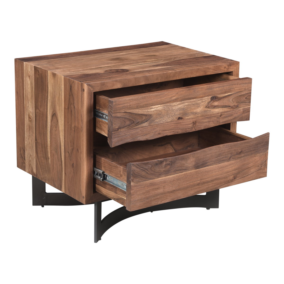 Bent Nightstand Brown, by Moe's Home, 26" width x 22" height x 18" depth View 4