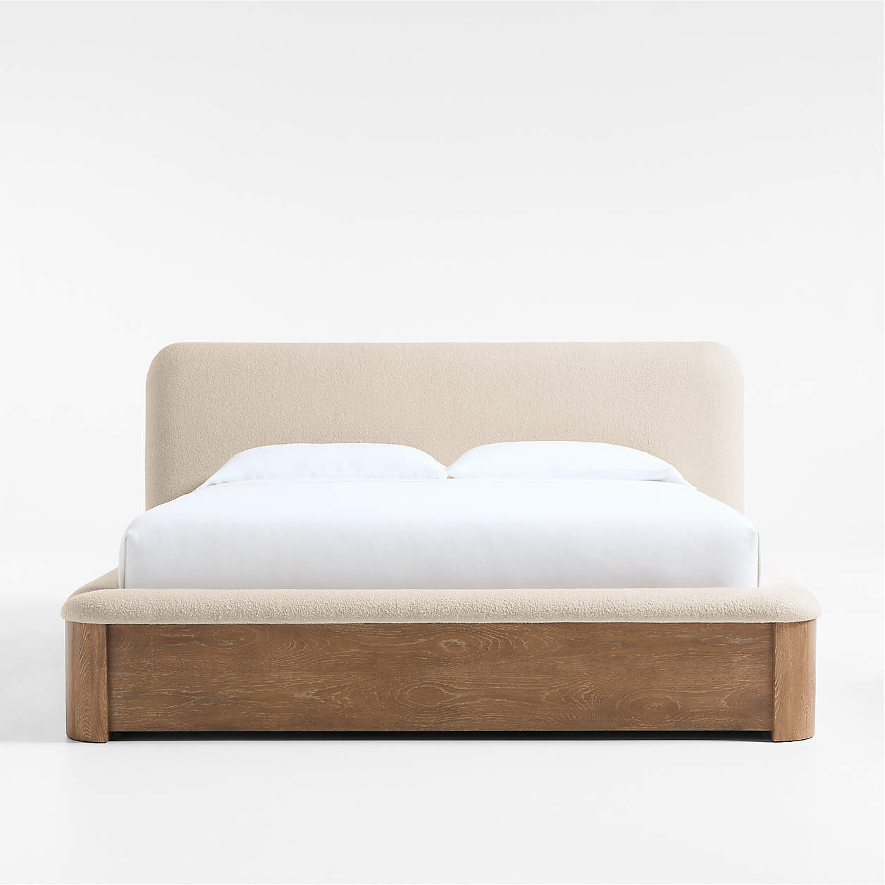 Online Designer Bedroom Palermo Wood & Upholstered 2-Drawer King Storage Bed