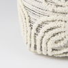 Amaya  Cream/Black/Gray Wool and Cotton Pouf thumbnail 8