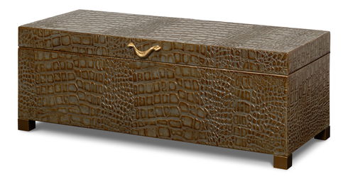 Lyle Leather Box  Antique Green