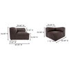 Form Corner Chair Espresso Brown Leather, Sectional Sofa by Moe's Home, 40.5" width x 26" height x 40.5" depth thumbnail 7