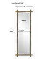 Abanu Ribbed Gold Dressing Mirror, Floor Mirror by Uttermost, 22" width x 60.25" height x 1.25" depth thumbnail 3