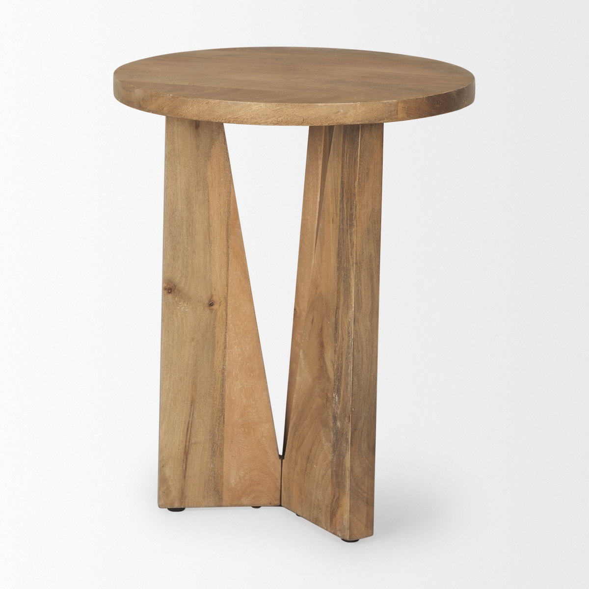 Mattius Light Wood Accent Table, Side & End Table by Mercana, 18" length x 18" width x 22" height View 7