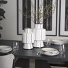Dinah Small White with Black Stripes  Ceramic Vase thumbnail 3
