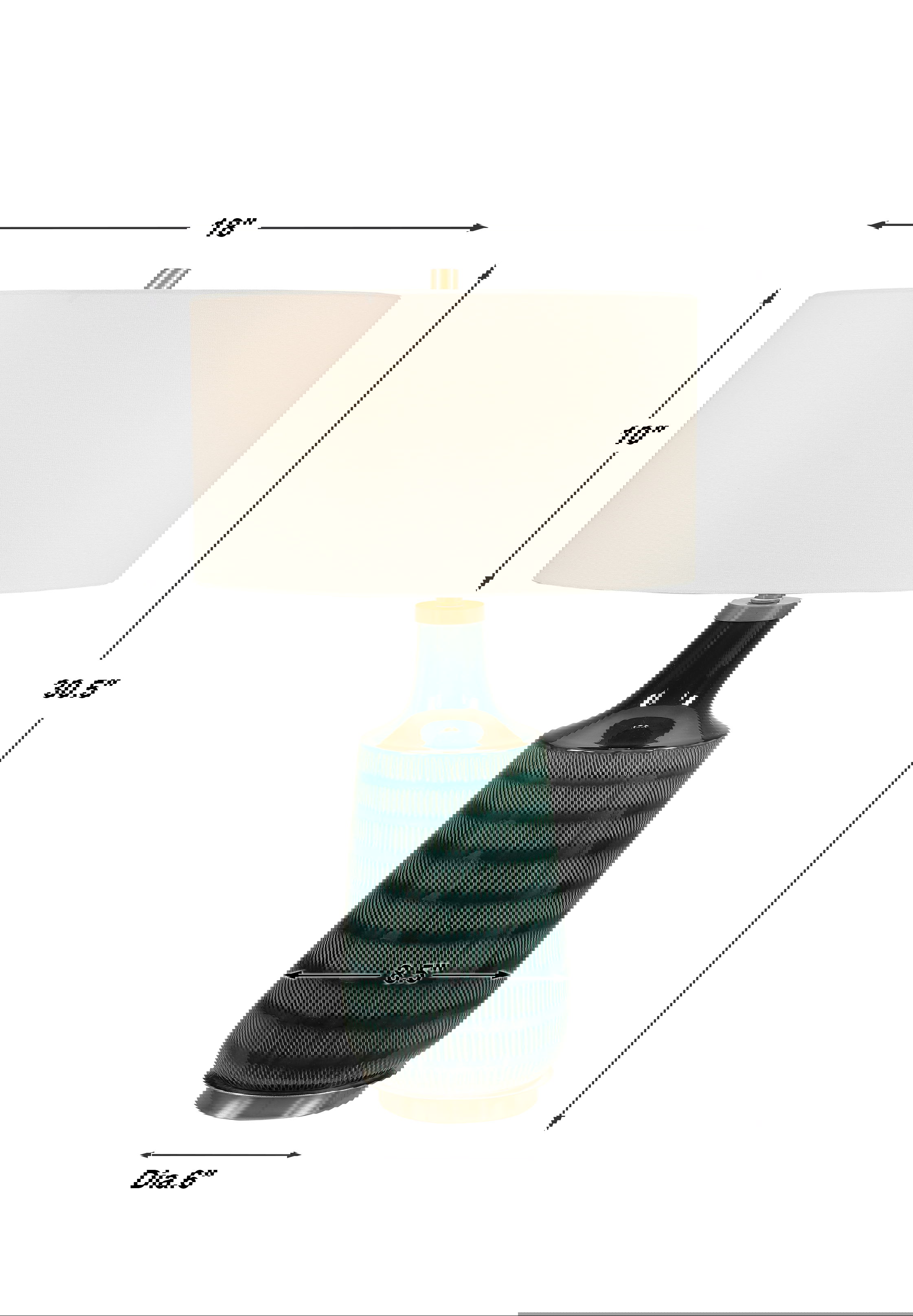 Scouts Deep Green Table Lamp, by Uttermost, 18" width x 30.5" height x 18" depth View 3