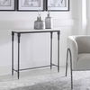 Bourges White Marble Console Table, Furniture by Uttermost, 36" width x 34" height x 12" depth thumbnail 2