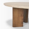 Syona Travertine + Mango Wood leg Oval Coffee table thumbnail 8