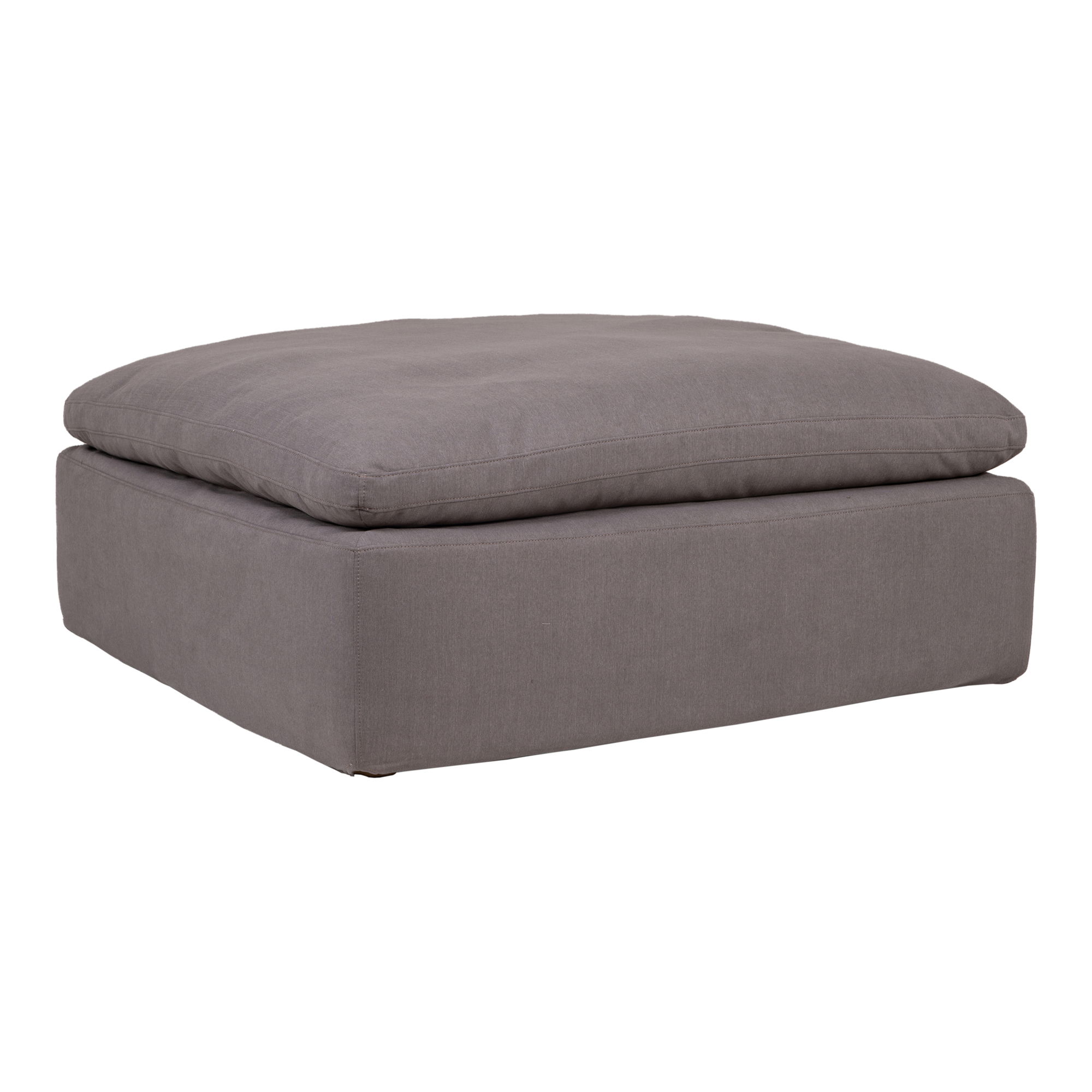 Clay Ottoman Light Grey, by Moe's Home, 44.5" width x 19.5" height x 44.5" depth View 2