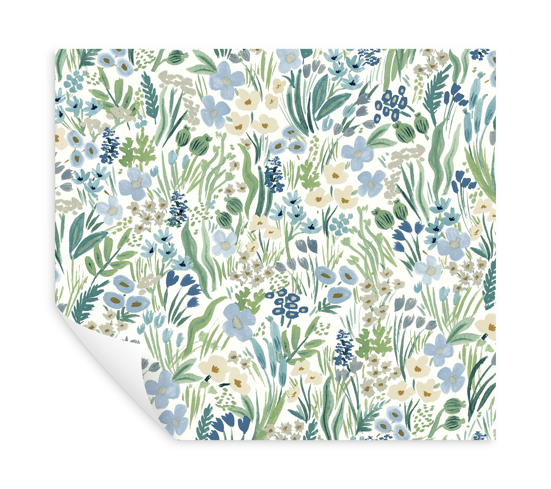 Lea Indigo Peel & Stick Wallpaper large image 