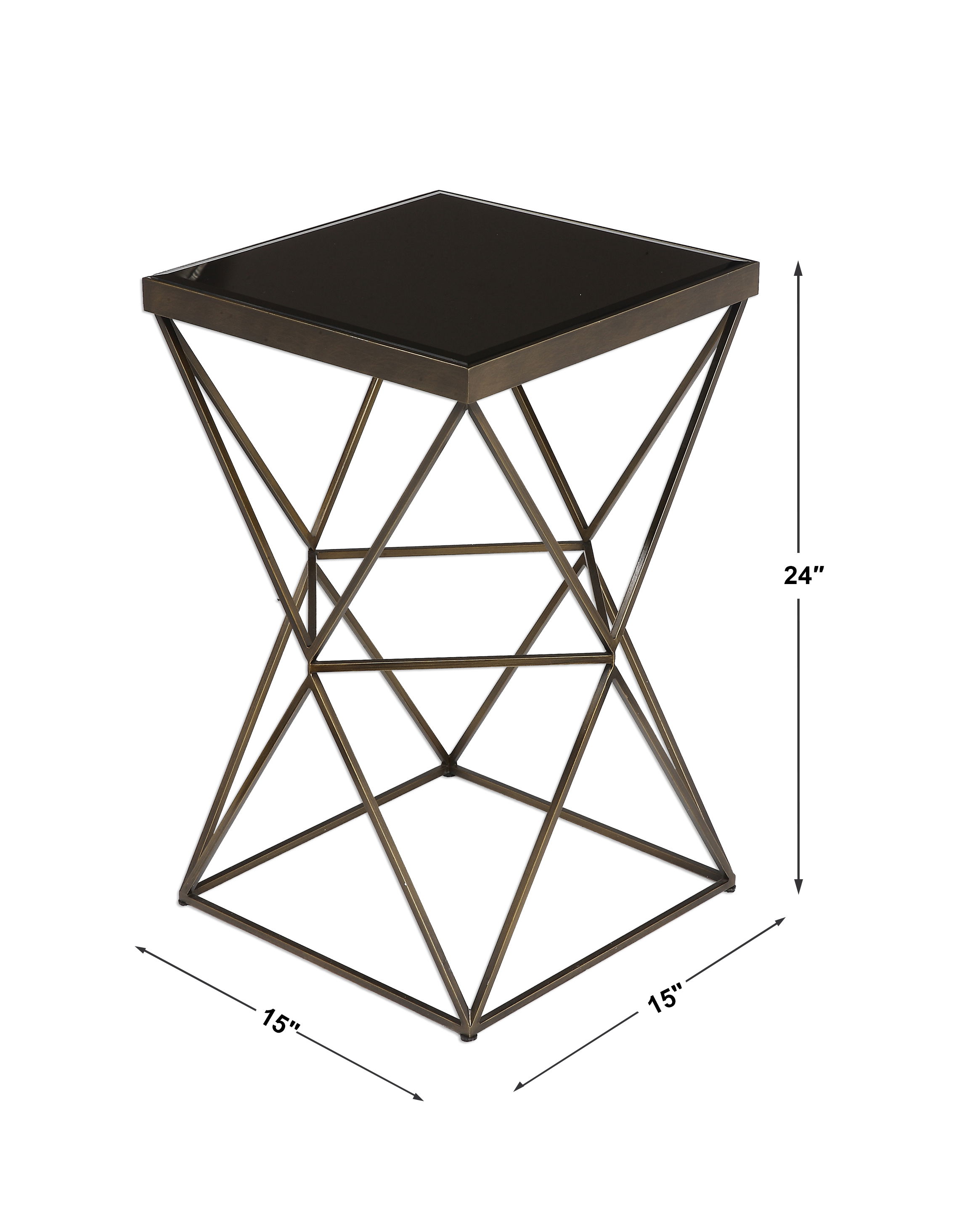 Uberto Caged Frame Accent Table large image 