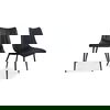 Alibi Dining Chair Matte Black - Set Of Two, by Moe's Home, 18" width x 33" height x 20" depth thumbnail 2
