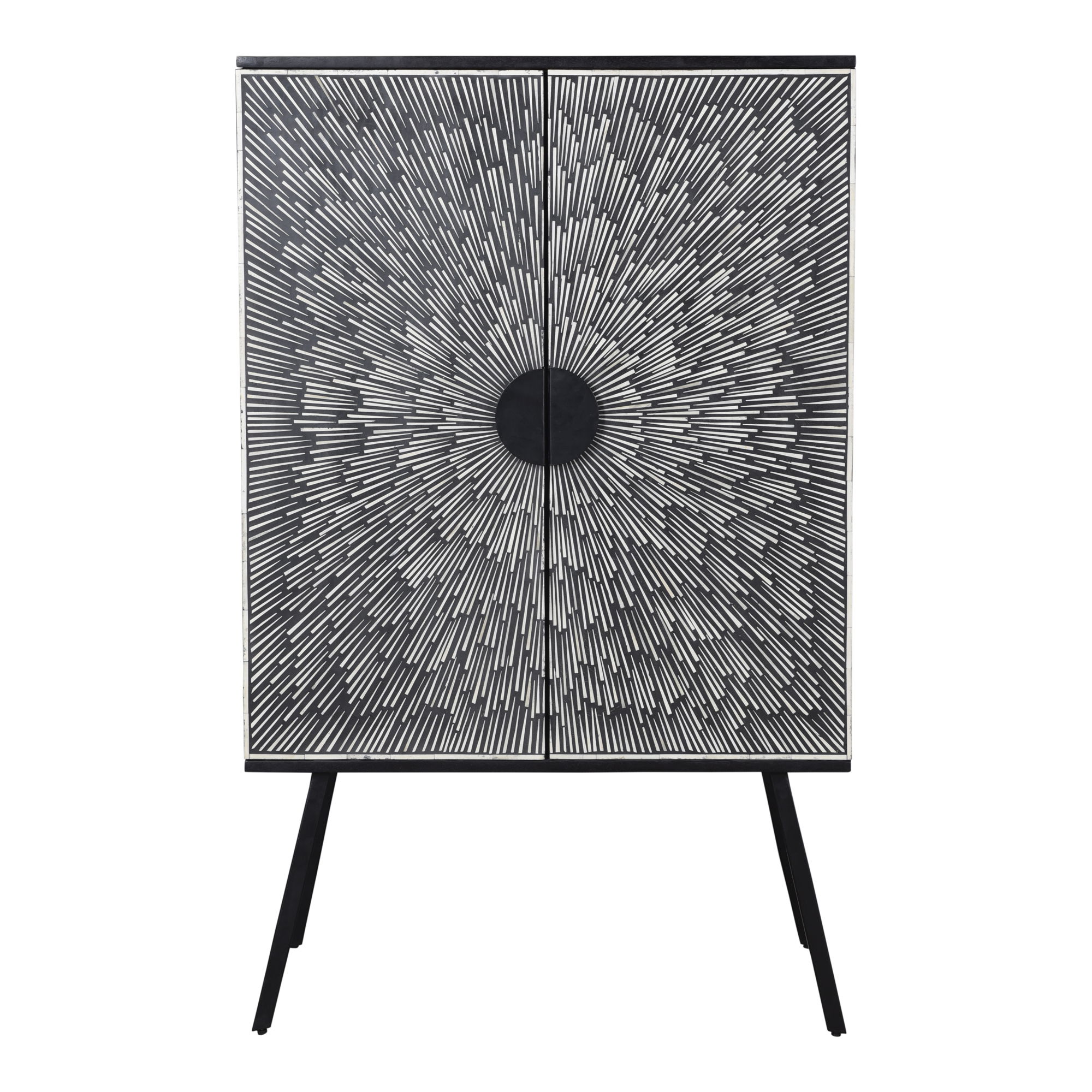 Sunburst Wine Cabinet Black large image 