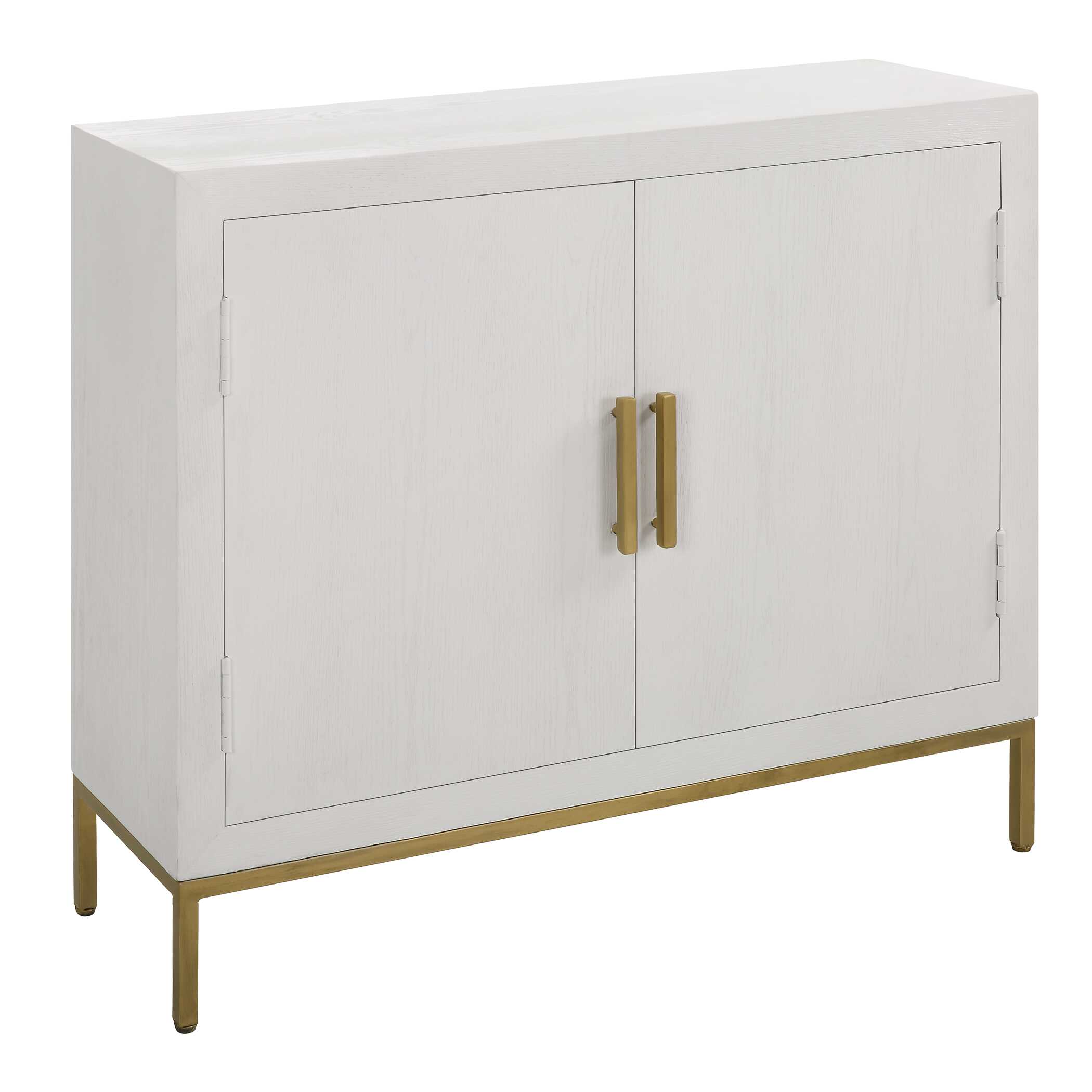Front Range White 2 Door Cabinet, Furniture by Uttermost, 40.25" width x 34" height x 13" depth View 5