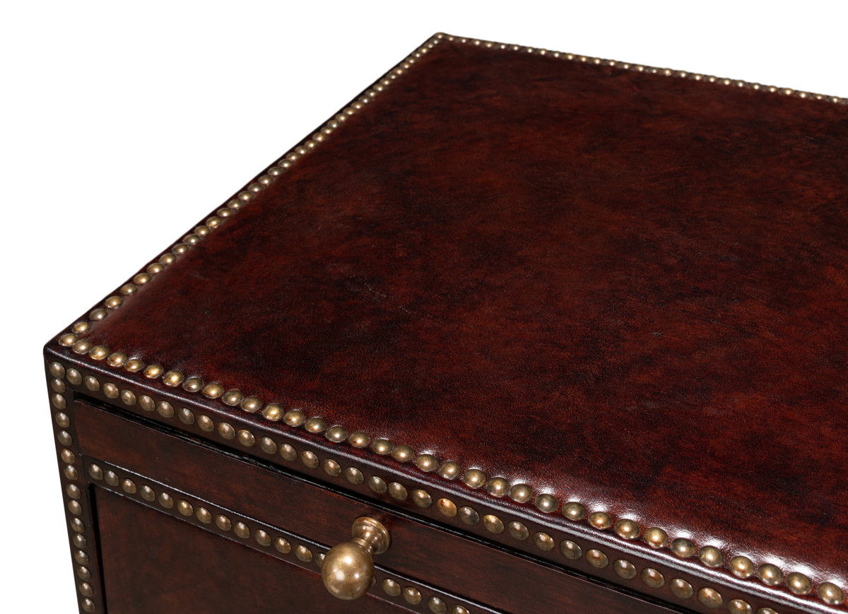 Studded Gentleman's Chest, by Sarreid, 1'8" length x 3'4" width x 2'10" height View 11