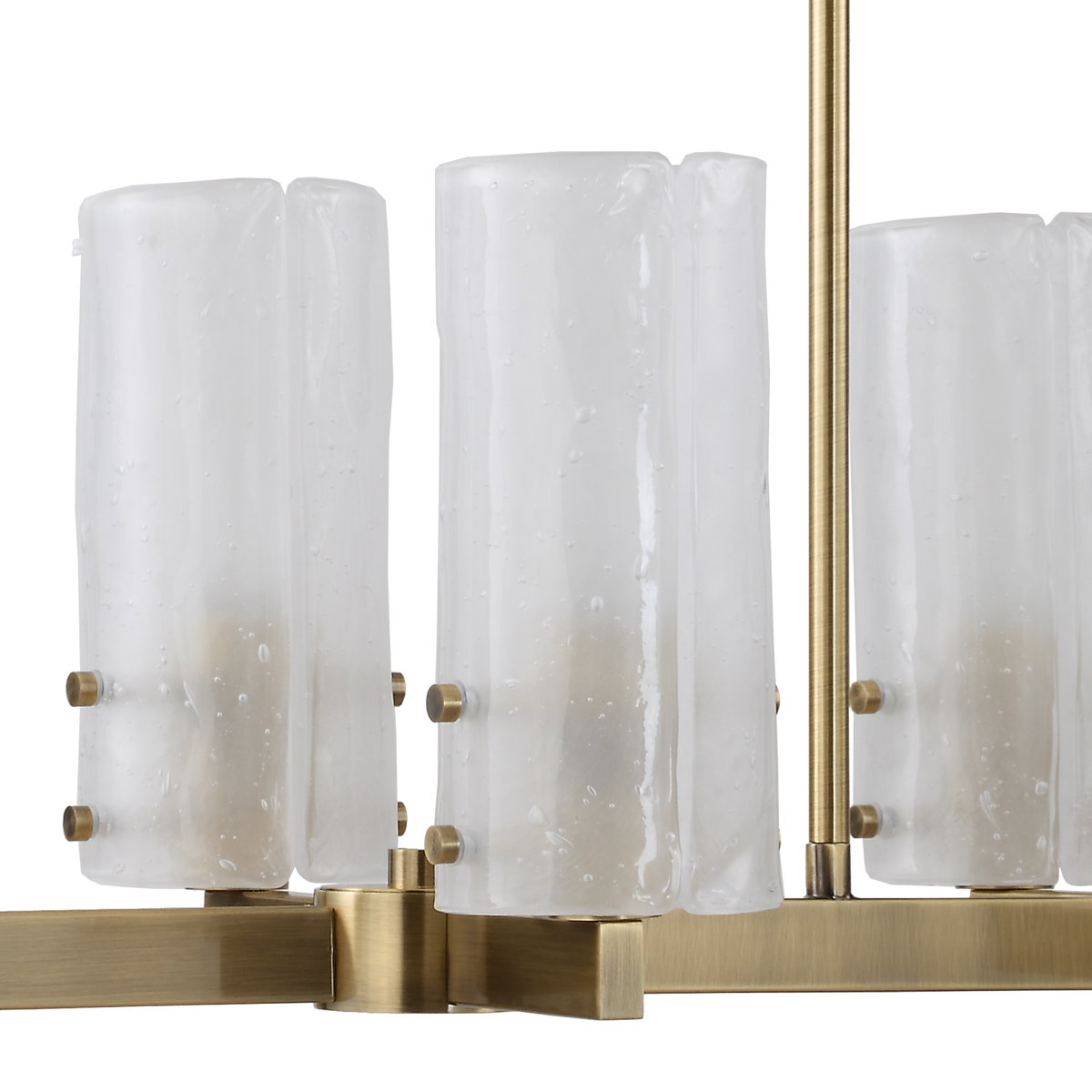 Mistie 8 Light Linear Chandelier, by Uttermost, 45" width x 9" height x 14.5" depth View 9