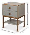 Gillian Two Drawer Nightstand, Storm Gry thumbnail 12