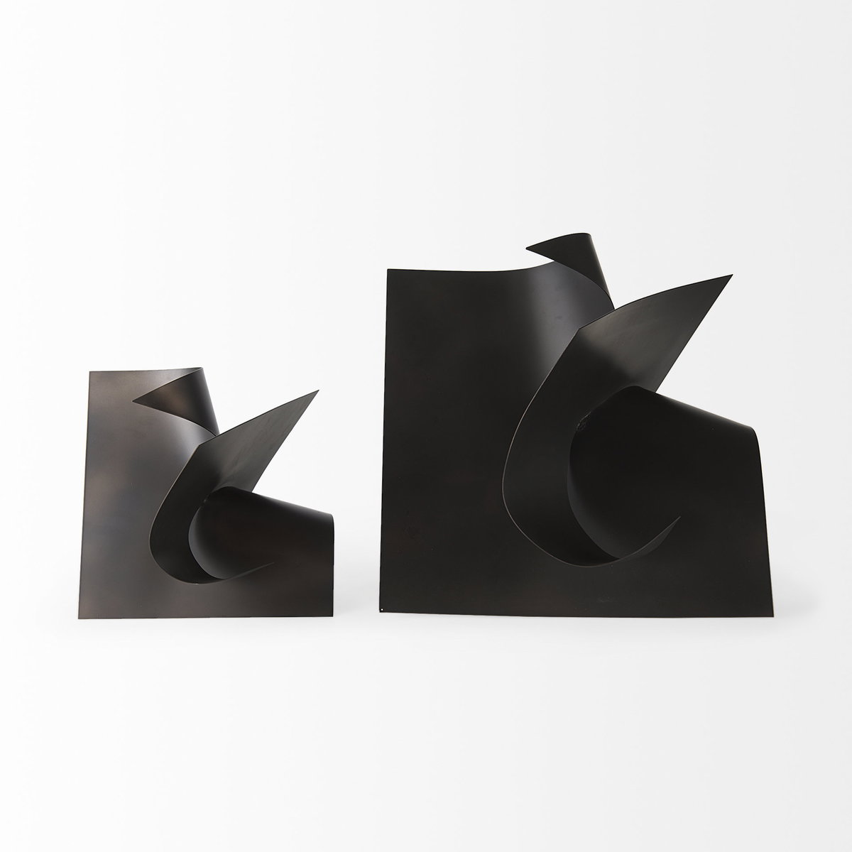 Francesca  Black Metal Sculptural Decorative Object, by Mercana, 11.81" length x 11.81" width x 11.81" height View 5