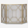 Rosen Gold Fireplace Screen, Decorative by Uttermost, 52.5" width x 34" height x 0.87" depth thumbnail 1
