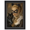 Cat Hero Lady - With Glitter (Black Mat, Black Glitter), Art by Oliver Gal,  20x30 thumbnail 1