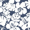 Hibiscus Arboretum Navy Wallpaper, by York Wall, 33' length x 1'8.5" width x 0.02" depth thumbnail