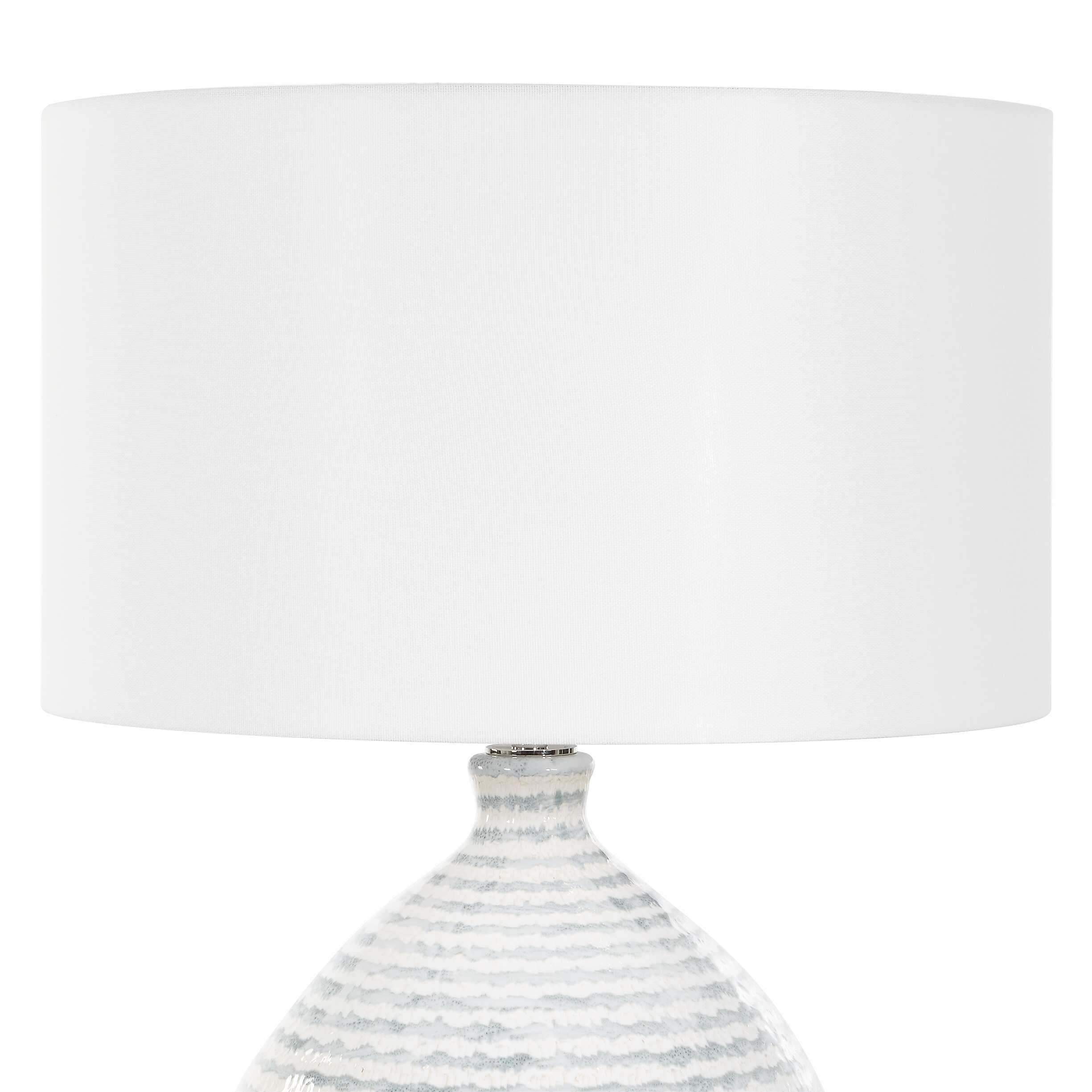 Clary Horizontally Striped Table Lamp, by Uttermost, 17" width x 26.5" height x 17" depth View 5