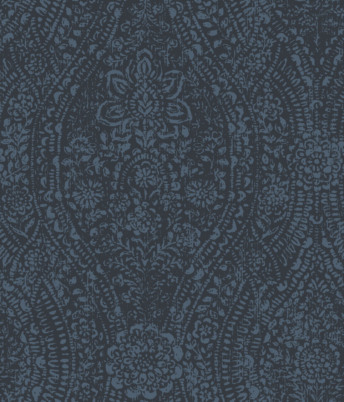 Ornate Ogee Blue Peel & Stick Wallpaper, by York Wall, 16'6" length x 1'8.5" width x 0.02" depth