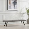 Bowtie Charcoal Fabric Bench, Furniture by Uttermost, 72.5" width x 18" height x 20" depth thumbnail 4