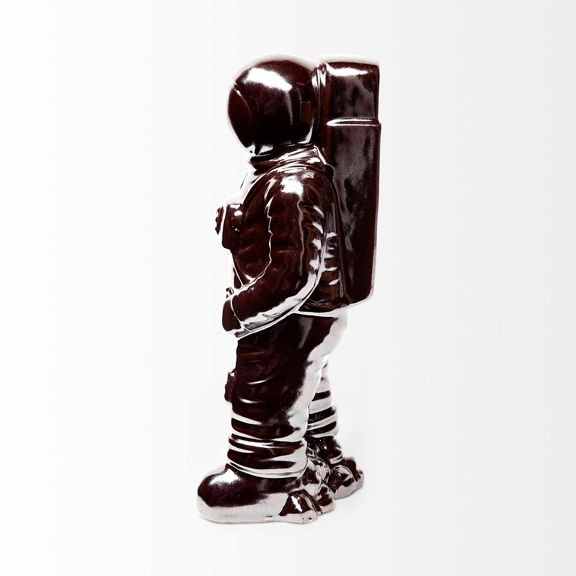 Aldrin 4L x 4W Bronze Electroplated Astronaut, Decorative Object by Mercana, 3.94" length x 3.54" width x 10.04" height View 4