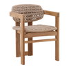 Jovita Outdoor Dining Chair Beige, by Dovetail, 22" width x 30.8" height x 22.44" depth thumbnail 1