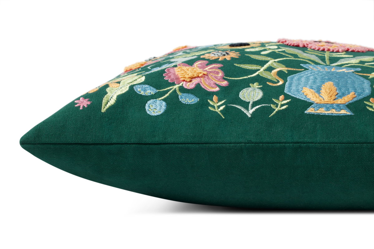 Rifle Paper Co. x Loloi No Name Pillow, Decorative Pillow, 18" length x 18" width View 3