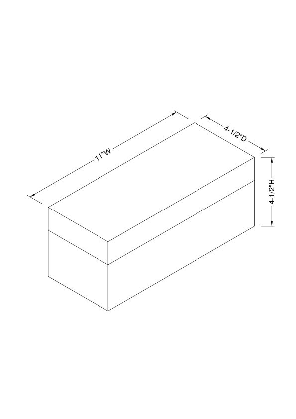Glencoe Boxes, by Port 68, 11" width x 5" height x 4.5" depth View 5