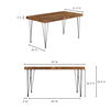 Boneta Dining Table Small Natural, by Moe's Home, 59" width x 29.5" height x 31.5" depth thumbnail 7