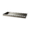 Elio  Gun Metal Gray Metal with Studs and Mirrored Bottom Rectangle Tray thumbnail 0