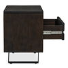 Madagascar Nightstand Dark Brown, by Moe's Home, 21.5" width x 22" height x 16" depth thumbnail 3