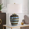 Judarn Blue Brown Table Lamp, by Uttermost, 17" width x 25.5" height x 17" depth thumbnail 2